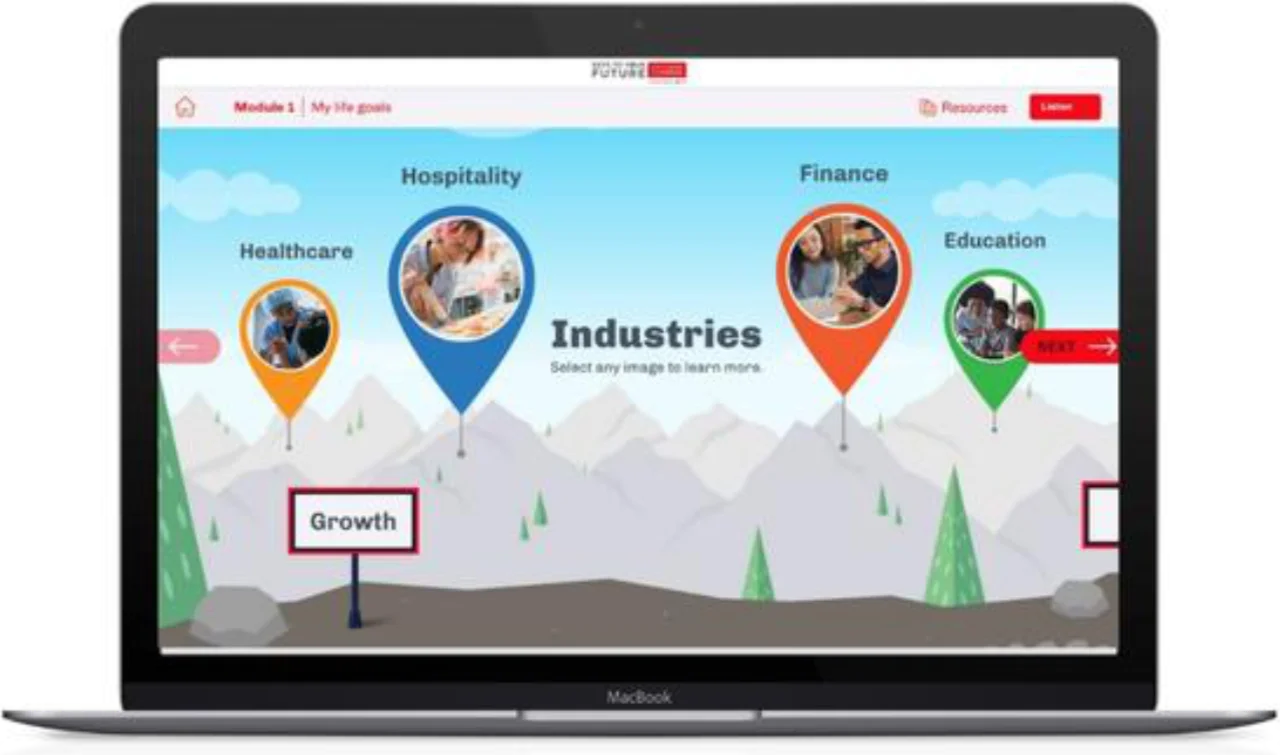 Macbook showing Keys to Your Future screenshot