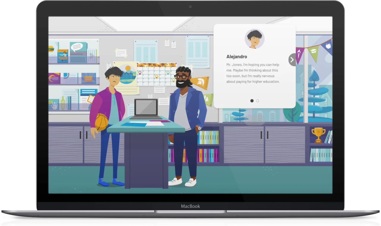 Macbook showing Everfi Pathways screenshot