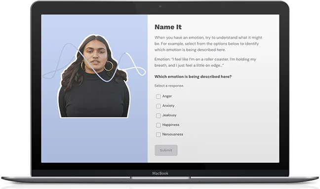 Macbook showing Understanding Mental Wellness screenshot